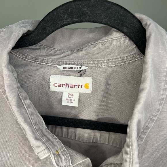 Carhartt Men’s 3XL Grey Button Down Long Sleeve - Picture 8 of 9